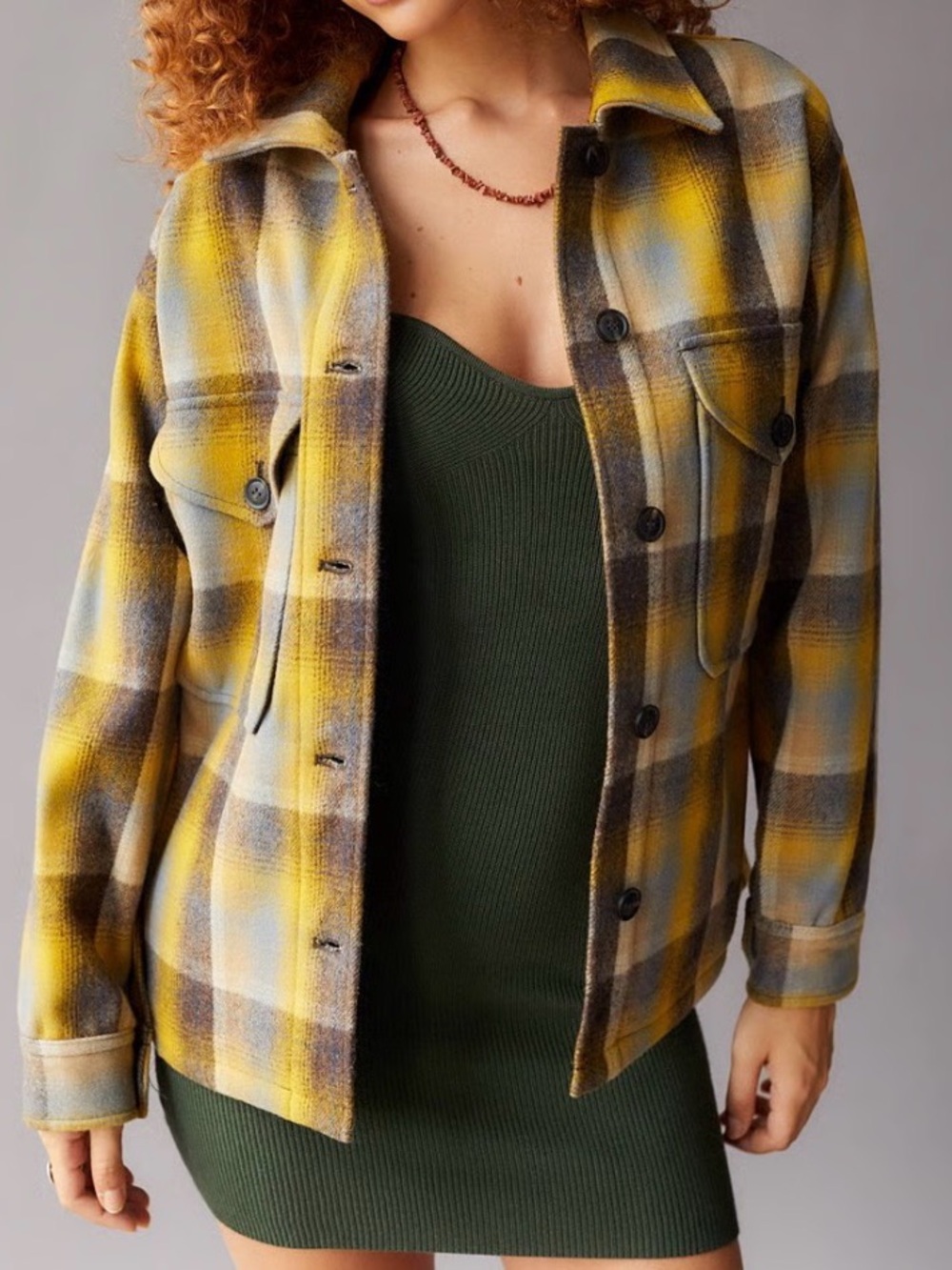 Pendleton petite S Wms Dylan Jacket Wool Plaid Pockets Button Front LikeNew